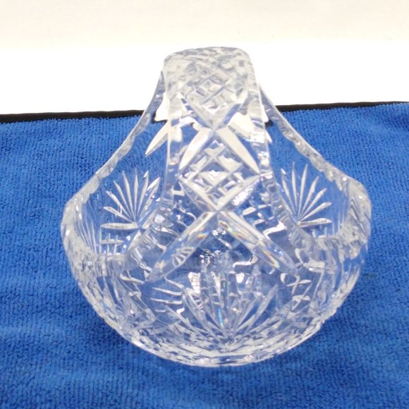 Crystal Clear Industries Bride's Basket Vintage Hand Cut 24% Lead Crystal EUC - Picture 2 of 9